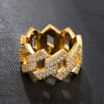 14K Gold Iced Out Prong Ring - Image 5