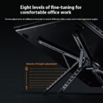 Aluminum Alloy Laptop Stand Bracket Desktop Vertical Folding - Image 5