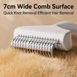 Pet Dematting Comb For Cats Dogs, Self Cleaning Deshedding Brush With Stainless Steel Blades, 26 Angle Undercoat Rake For Removing Loose Hair And Tangles, Grooming Tool For Long Short Haired Pets - Image 2