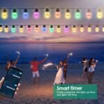 52.5FT Colorful Outdoor String Lights Smart RGB LED Patio Lights IP66 Waterproof Dimmable Hanging Light Bulbs With APP Remote Control 15 Bulbs - Image 6