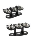 Vertical Pet Feeder Adjustable Wooden Dining Table - Image 6