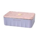 Stainless Steel Food Storage Container Set, Purple, Suitable For Refrigerator And Outdoor Use, With Carrying Case - Image 2