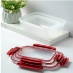 5 Pack Stackable Food Storage Containers Airtight & Leakproof Set Snap Lock Lids - Image 2