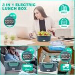 Electric Heated Lunch Box Portable Food Warmer Lunch Bento Box 12V 24V UK Plug - Image 4