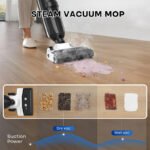 4-in-1 Steam Vacuum Mop Self-Cleaning Wet Dry Vacuum For Hardwood Floors Carpets High-Temperature Steam With LED Display - Image 5