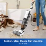 4-in-1 Steam Vacuum Mop Self-Cleaning Wet Dry Vacuum For Hardwood Floors Carpets High-Temperature Steam With LED Display - Image 4