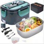 Insulated Lunch Box Large Capacity Heated Electric Lunch Box Stainless Steel Car Bento Box - Image 2